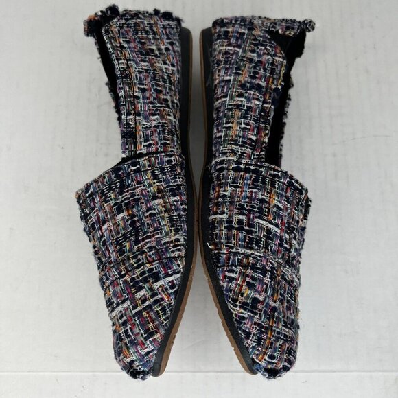 Mad Paw Womens F1689 Multicolor Tweed Low Top Textile Slip-On Size 7 Loafers - Picture 4 of 7